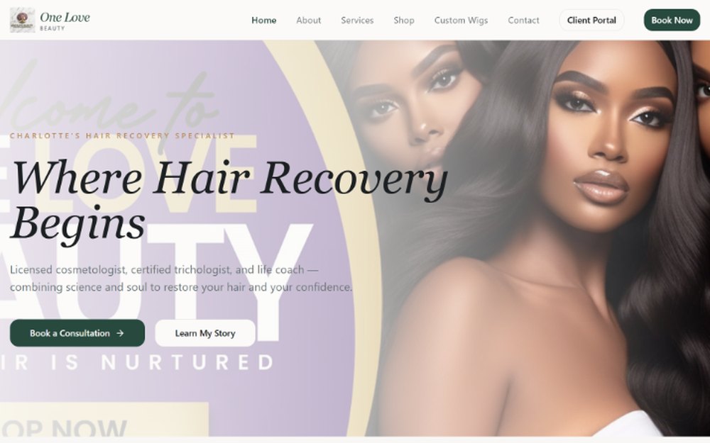 One Love Beauty website